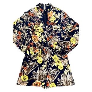 Floral Romper blue yellow forever 21